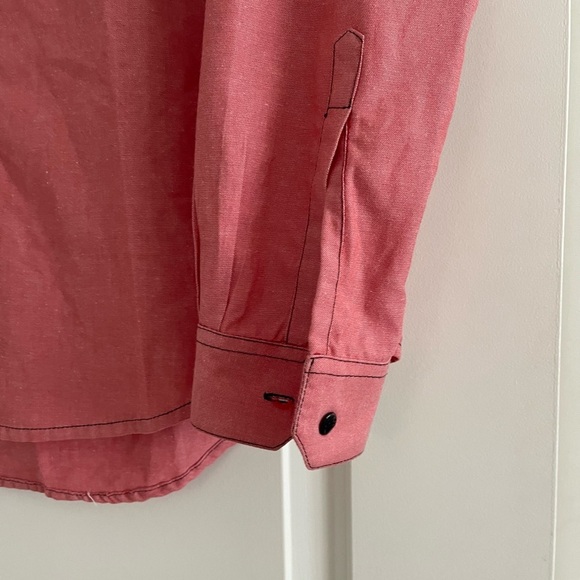 FALBBUTI by Padilla‎ Men's Melon Pink Casual Button Down Dress Shirt-Size L - Picture 5 of 7